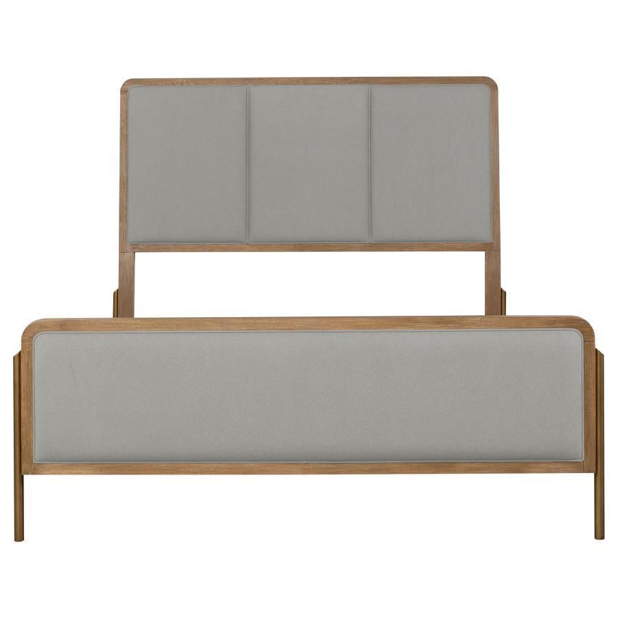 Arini - Upholstered Queen Panel Bed - Sand Wash And Gray