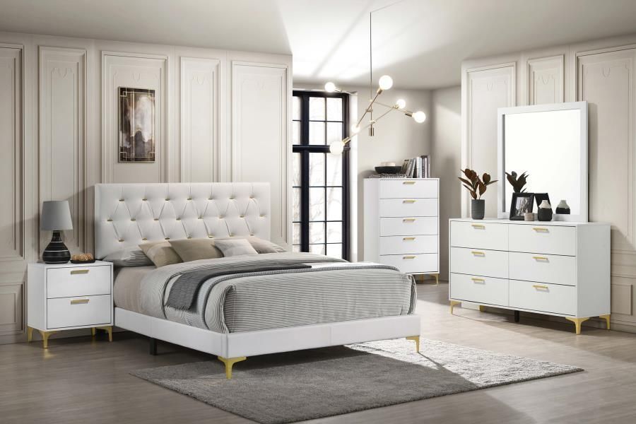 Kendall - 5 Piece California King Bedroom Set - White