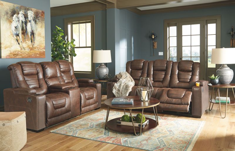 Owner's Box - Thyme - 2 Pc. - Power Sofa, Loveseat