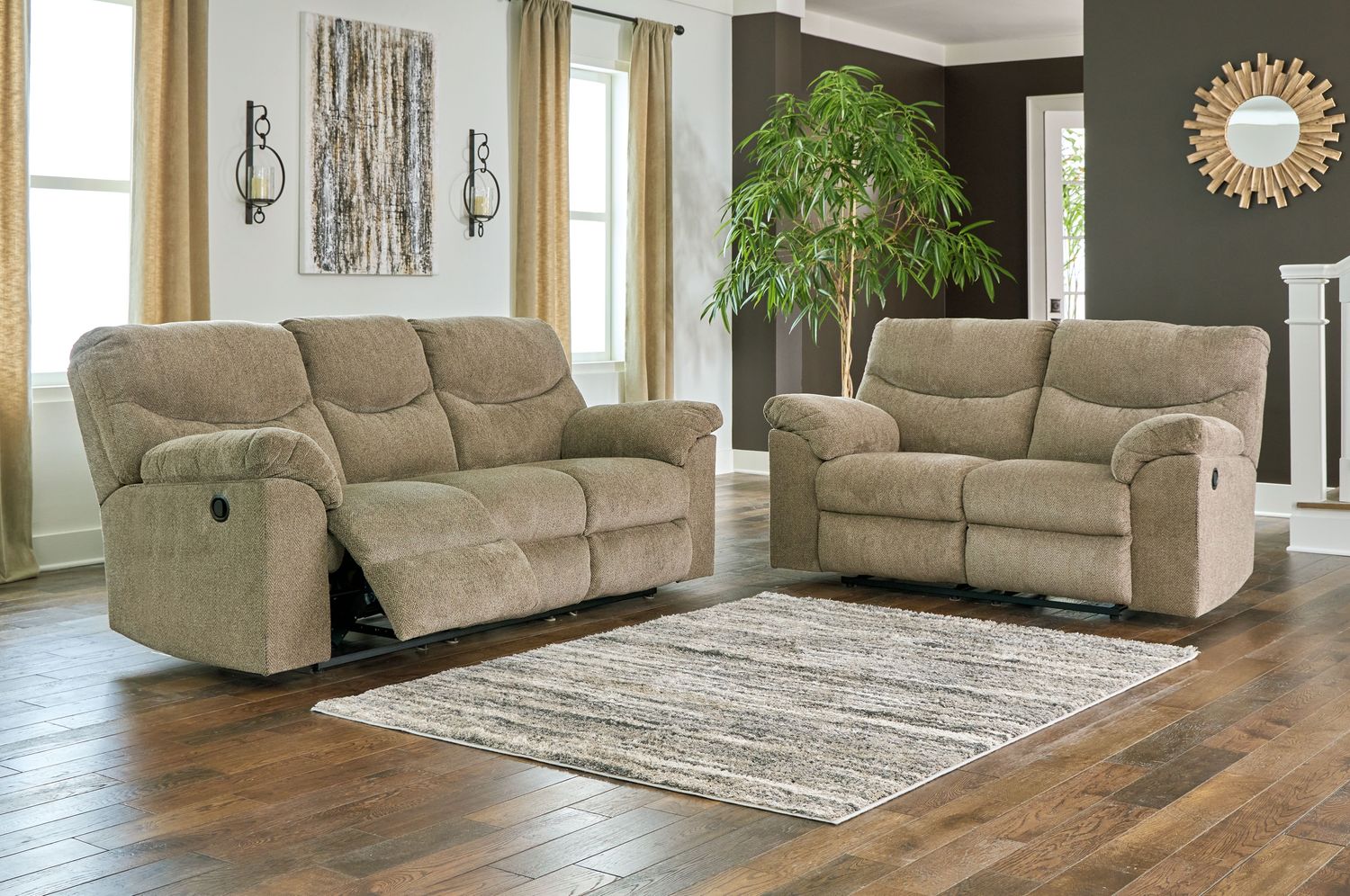 Alphons - Briar - 2 Pc. - Reclining Sofa, Loveseat
