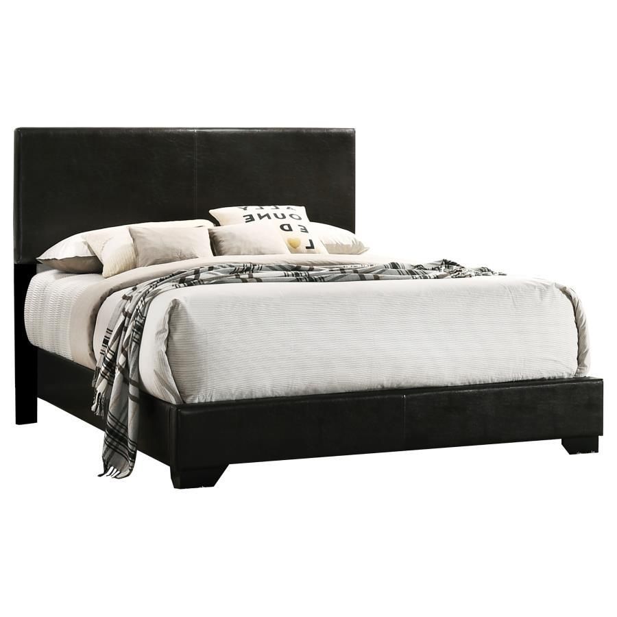 Conner - Queen Upholstered Panel Bed - Black