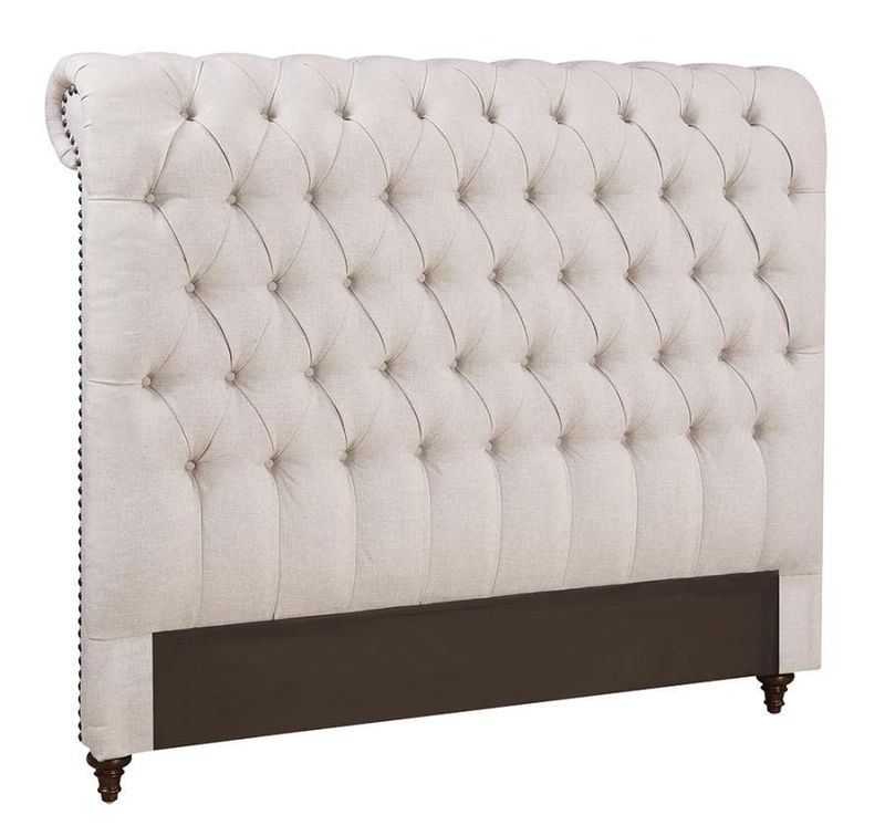 Devon - Tufted Upholstered Queen Headboard - Beige