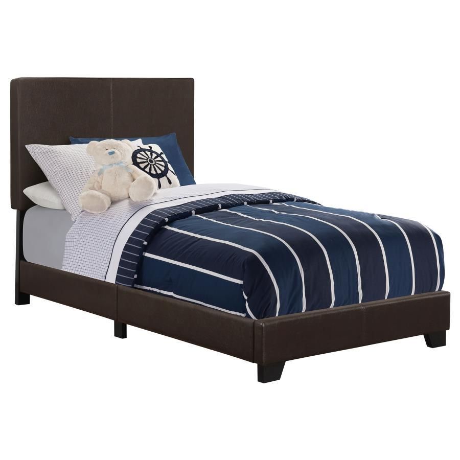 Dorian - Upholstered Twin Bed - Brown