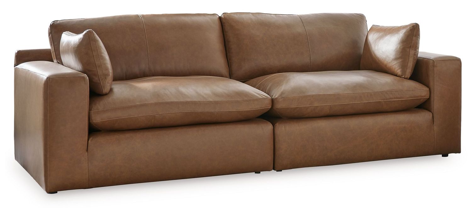 Emilia - Caramel - 2-Piece Sectional Loveseat