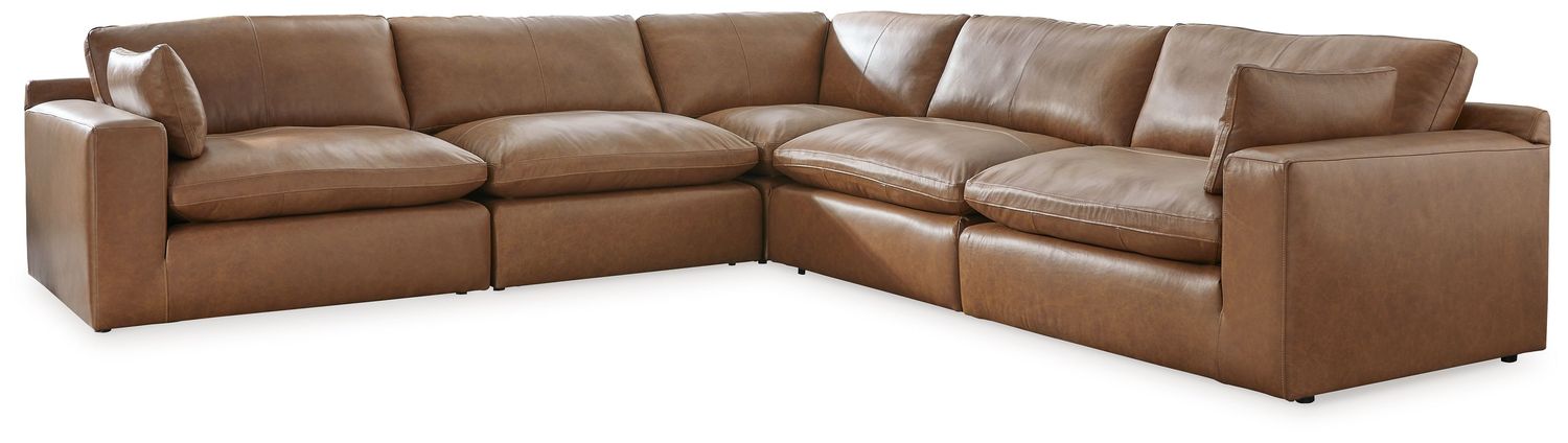 Emilia - Caramel - 5-Piece Sectional