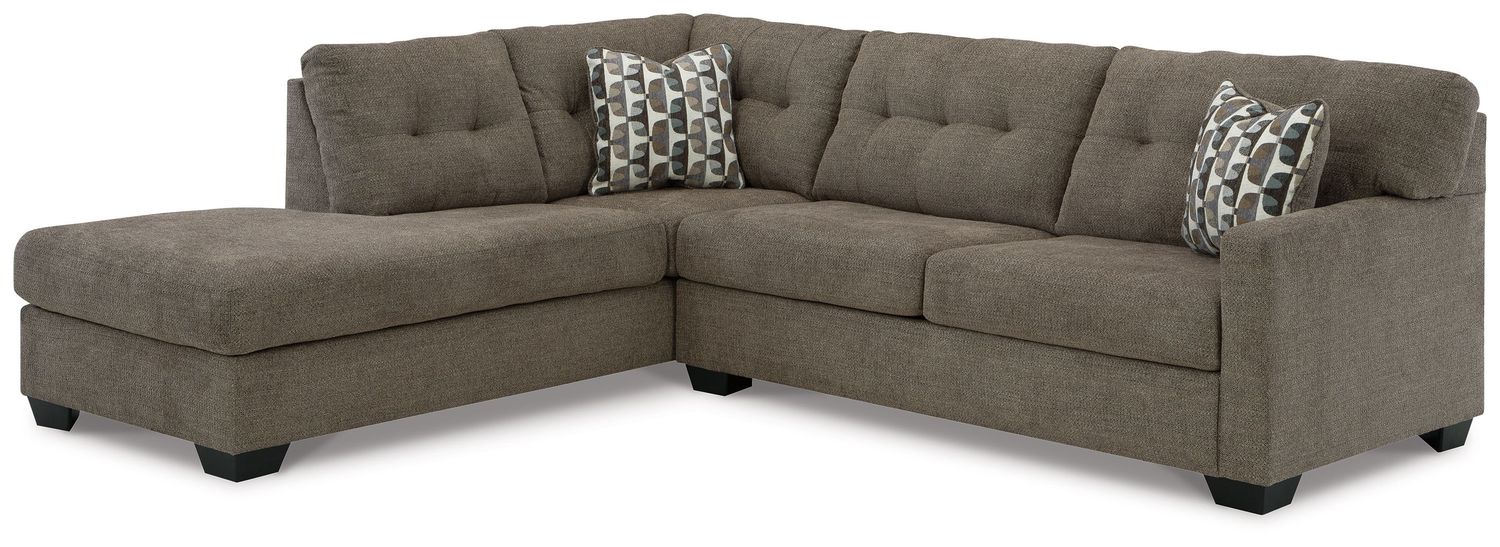 Mahoney - Chocolate - 2-Piece Sleeper Sectional With Laf Corner Chaise