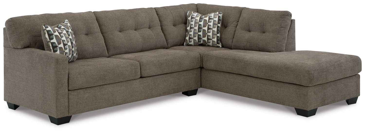 Mahoney - Chocolate - 2-Piece Sleeper Sectional With Raf Corner Chaise