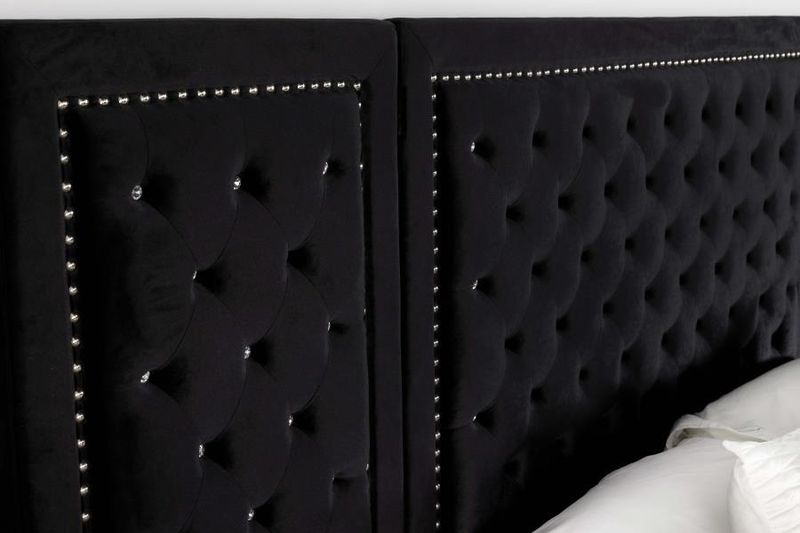 Hailey - Tufted Upholstered Wall Bed Panel - Black