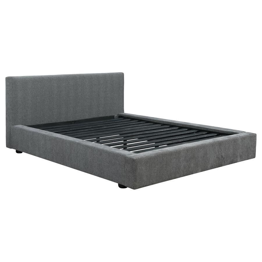 Gregory - Full Upholstered Platform Bed - Graphite