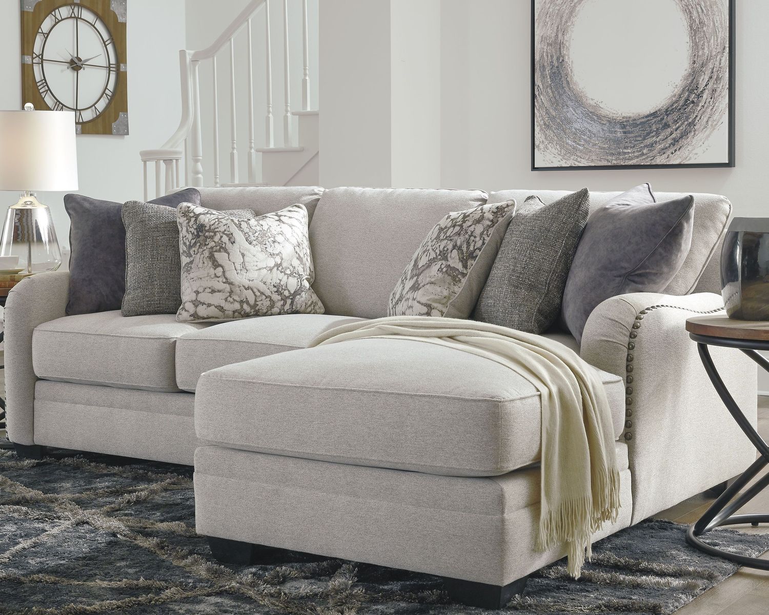 Dellara - Chalk - Right Arm Facing Corner Chaise 2 Pc Sectional