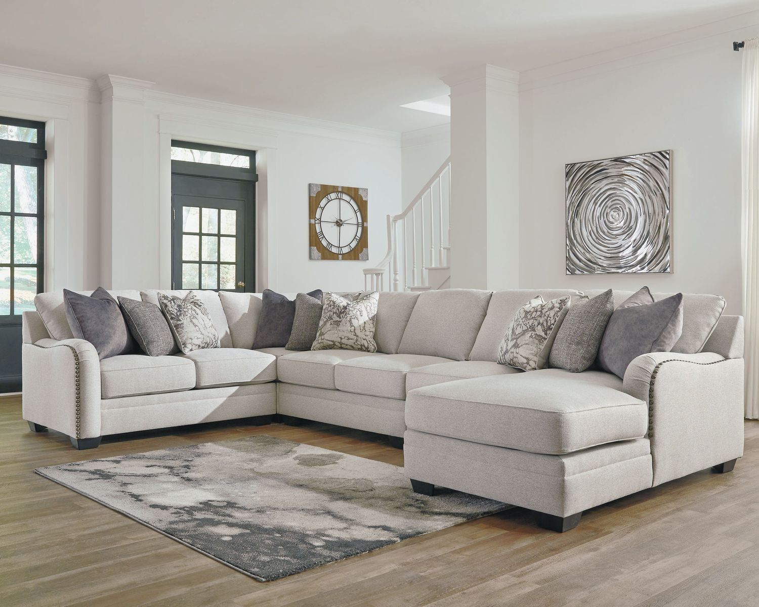 Dellara - Chalk - Right Arm Facing Corner Chaise 5 Pc Sectional