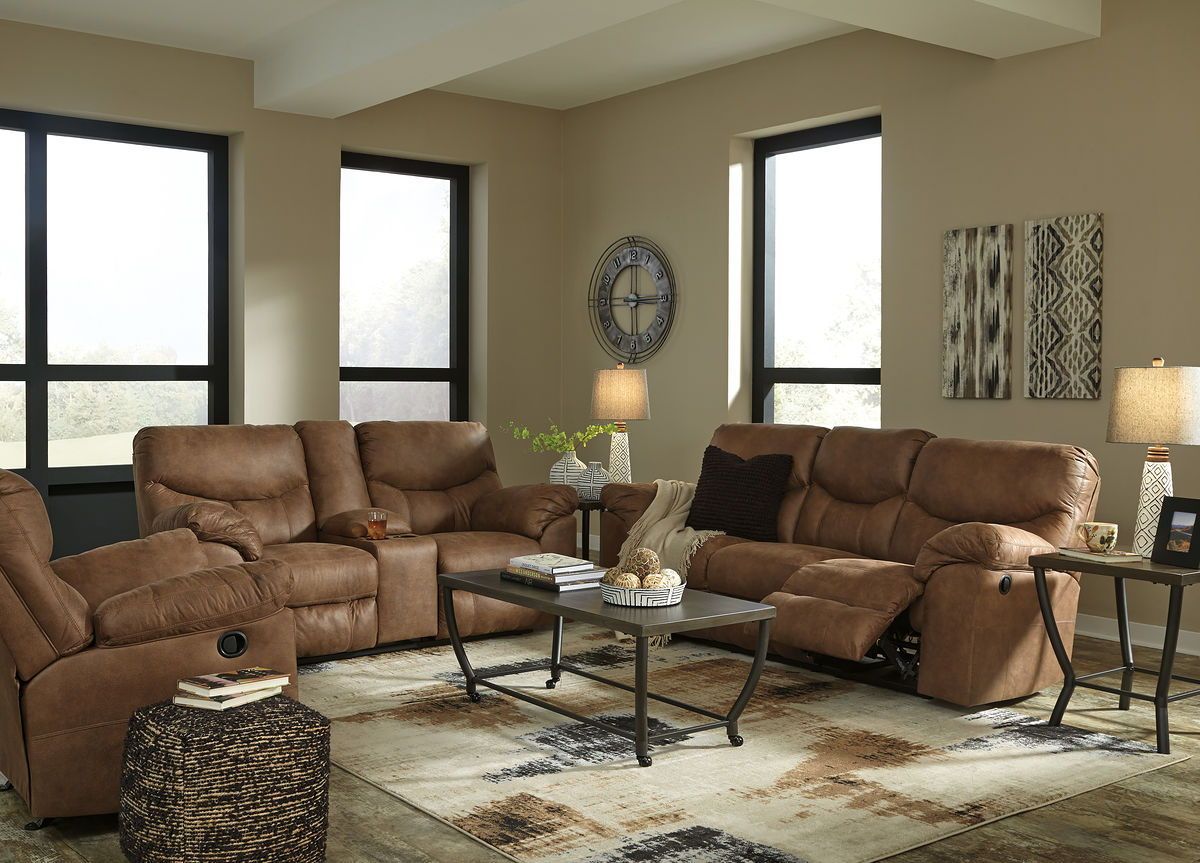 Boxberg - Bark - 3 Pc. - Reclining Sofa, Loveseat, Rocker Recliner