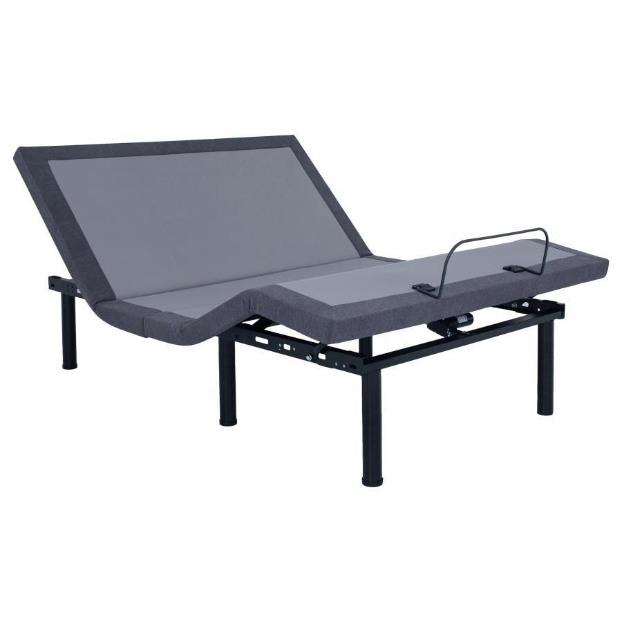 Clara - Eastern King Adjustable Bed Base - Gray And Black