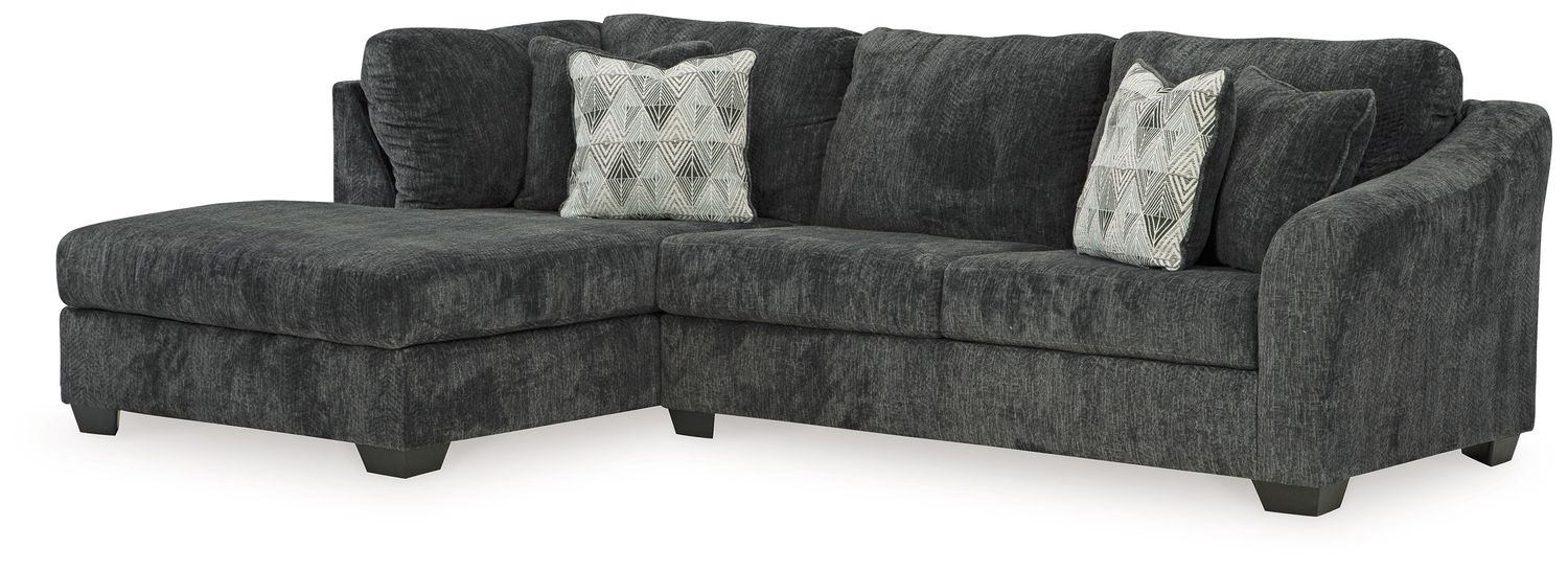 Biddeford - Ebony - 2-Piece Sleeper Sectional With Laf Corner Chaise