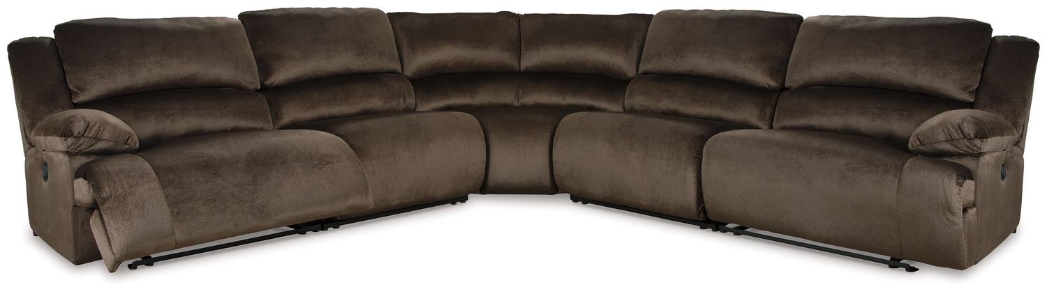 Clonmel - Chocolate - 5-Piece Reclining Sectional