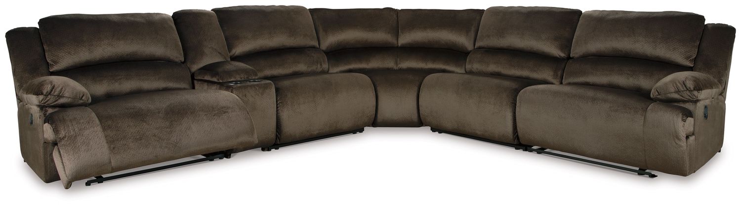 Clonmel - Chocolate - 6-Piece Reclining Sectional