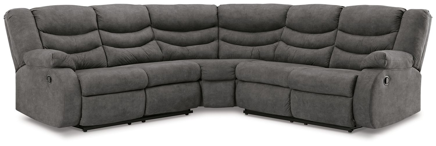 Partymate - Slate - 2-Piece Reclining Sectional