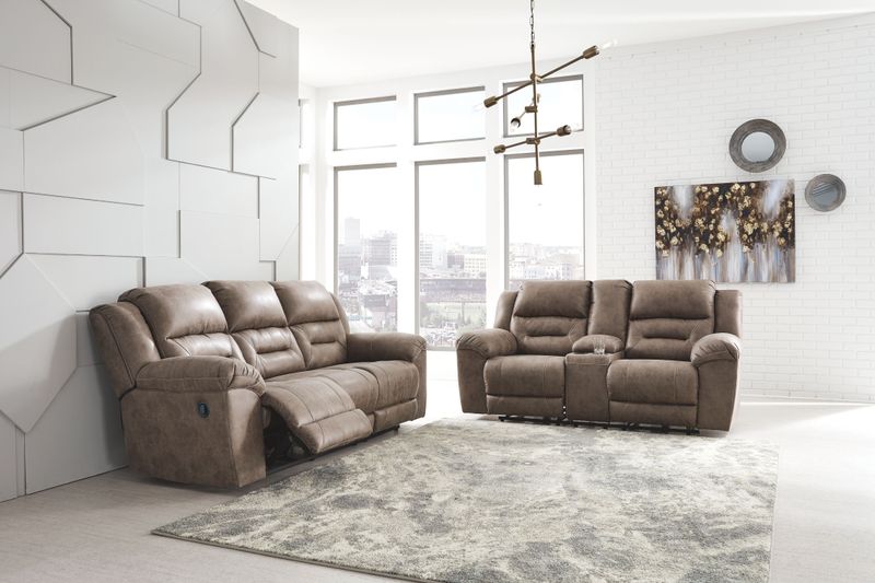 Stoneland - Fossil - 2 Pc. - Reclining Sofa, Loveseat