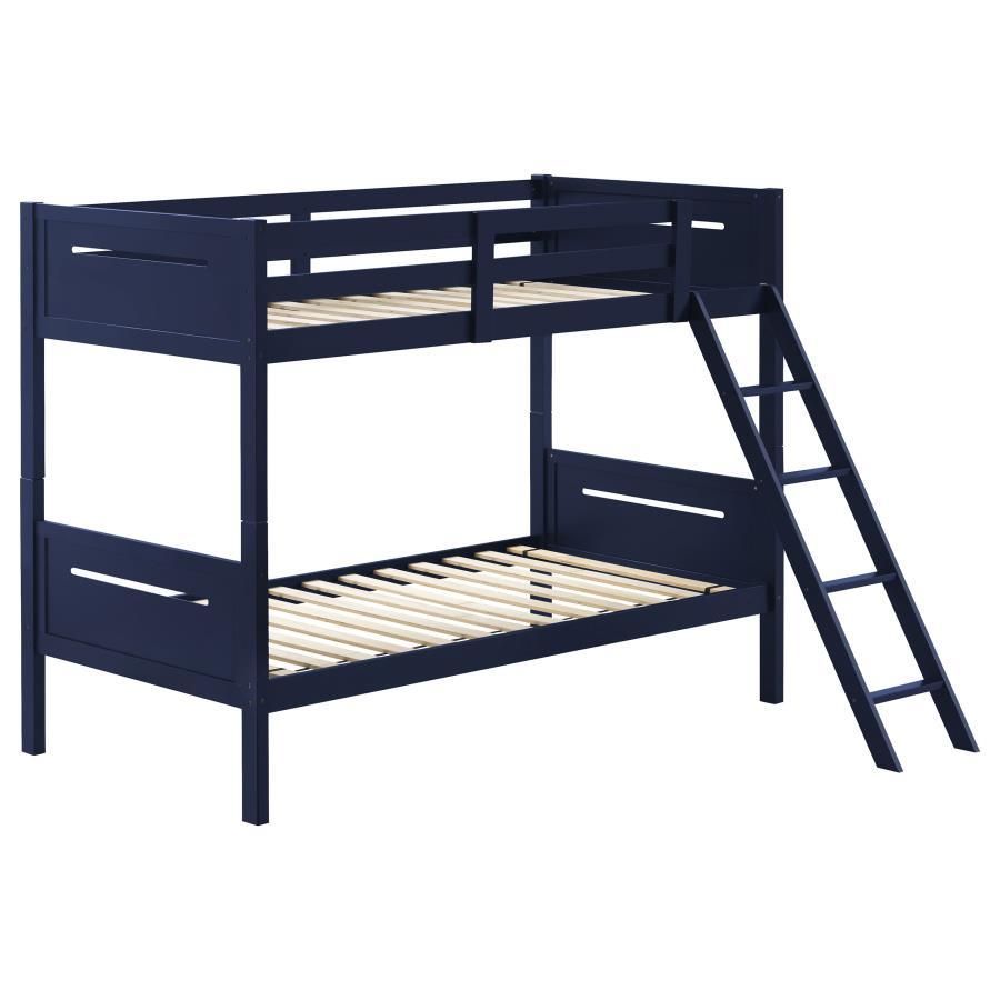 Littleton - Twin over Twin Bunk Bed - Blue