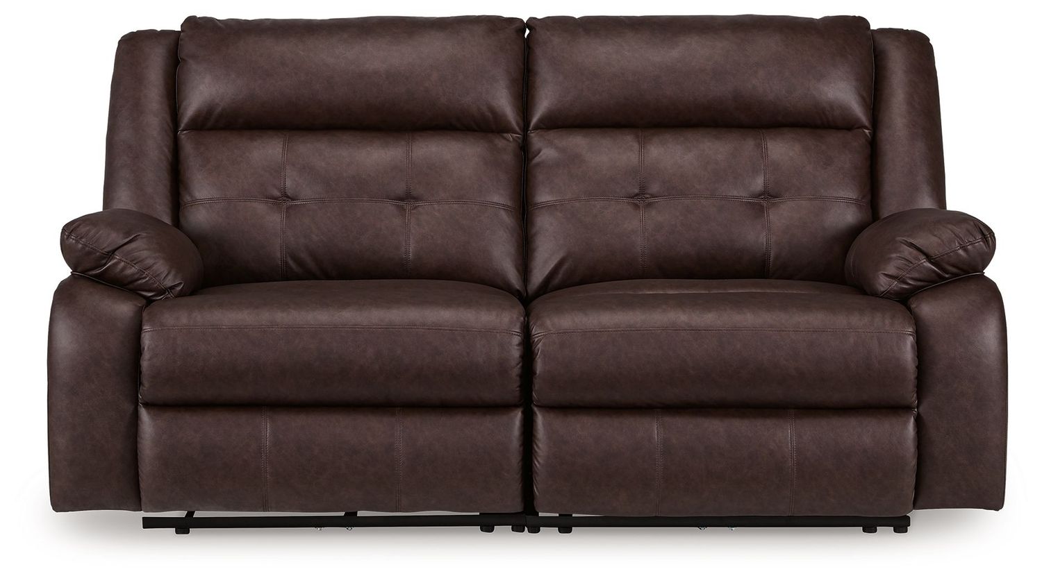Punch Up - Walnut - 2-Piece Power Reclining Sectional Loveseat