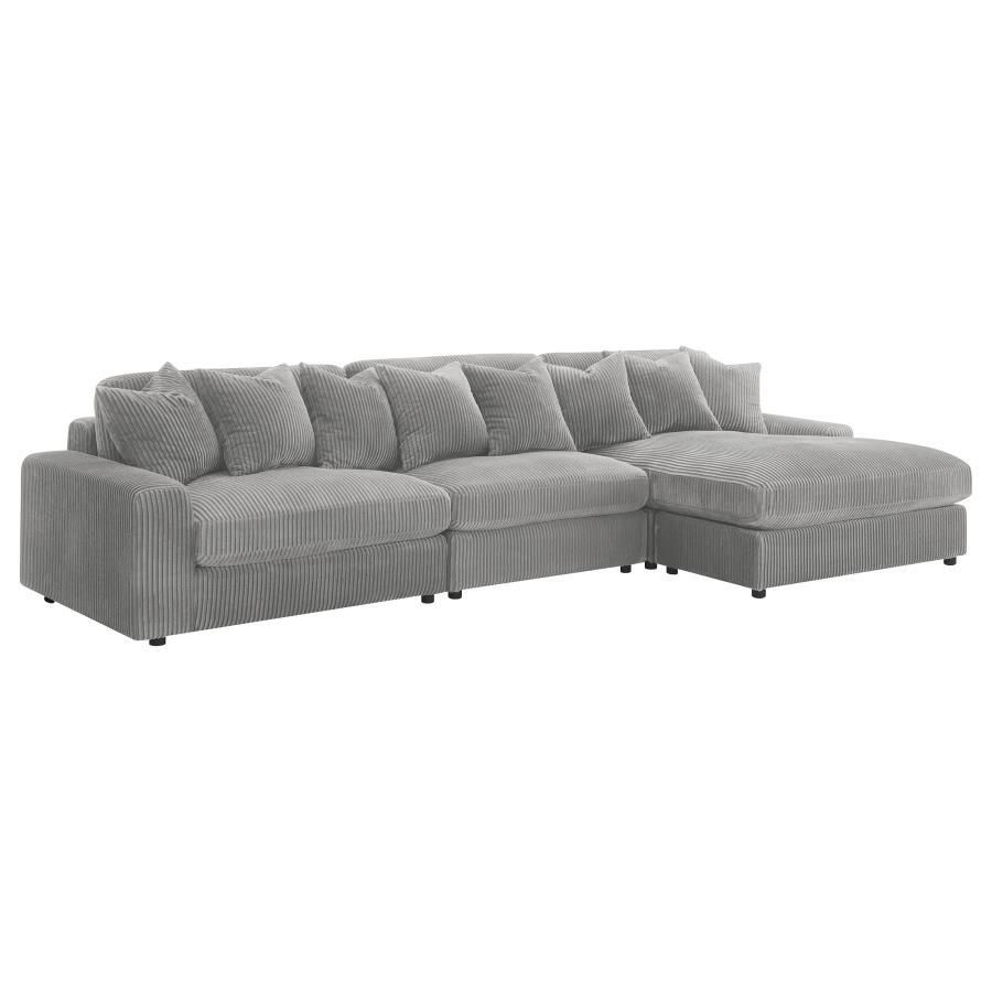 Blaine - 105" Upholstered Reversible Sectional - Fog