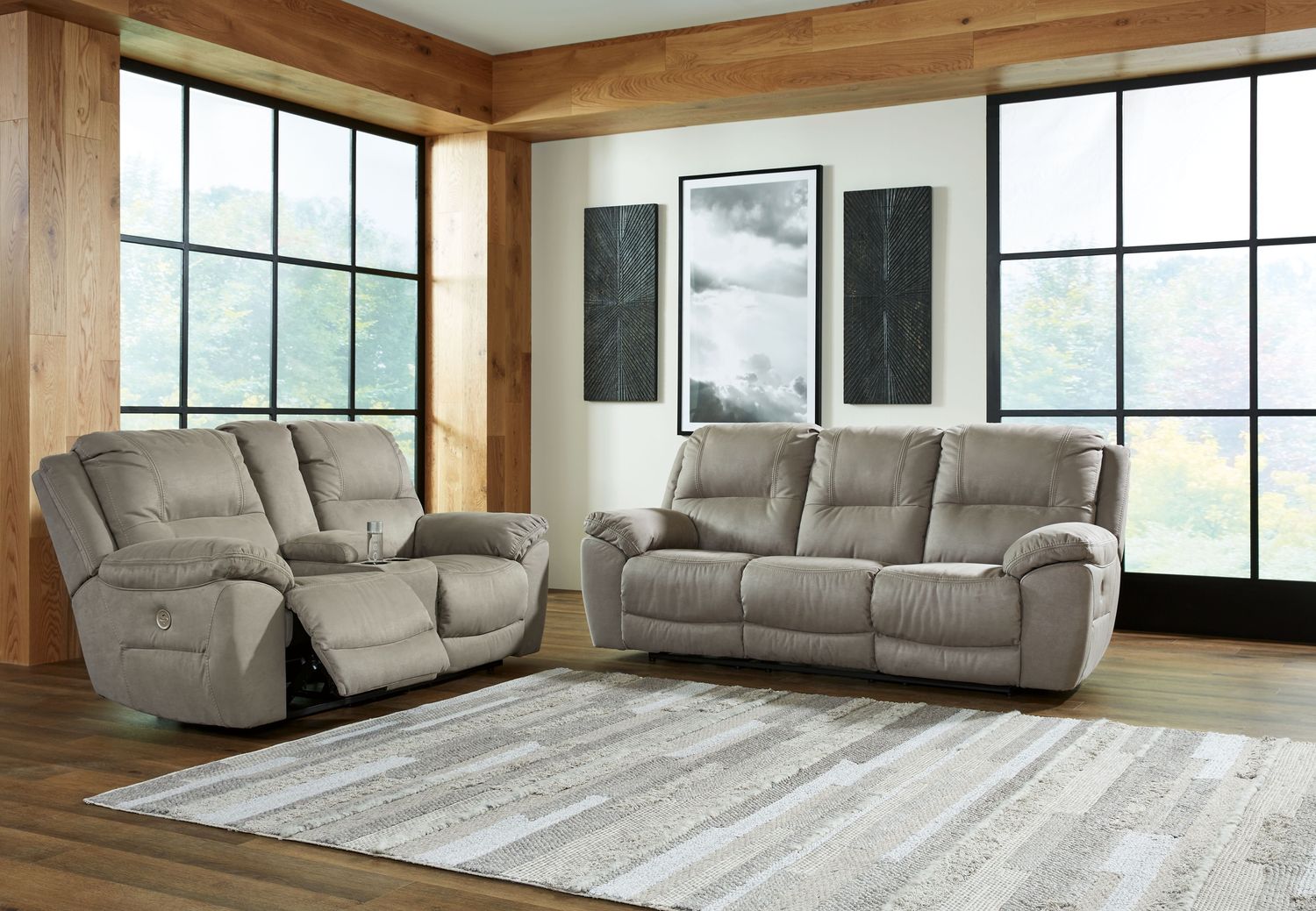 Next-gen Gaucho - Putty - 2 Pc. - Reclining Power Sofa, Loveseat