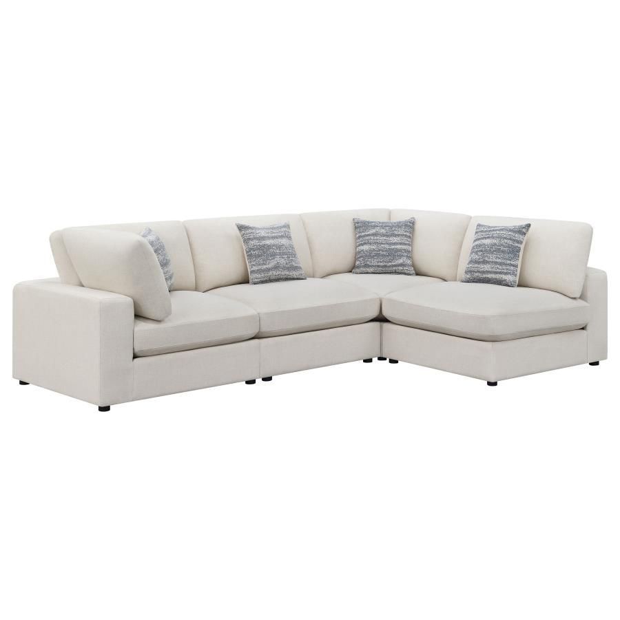 Serene - 4 Piece Upholstered Modular Sectional - Beige