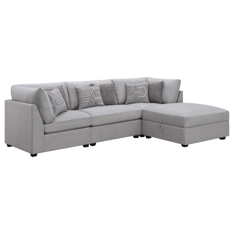 Cambria - 4 Piece Upholstered Modular Sectional - Gray