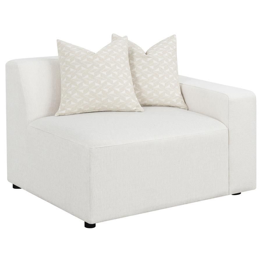 Freddie - Upholstered Tight Back RAF Chair - Pearl