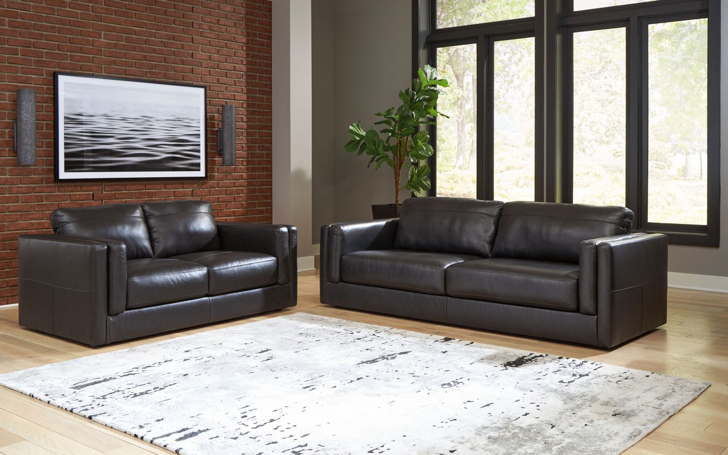 Amiata - Onyx - 2 Pc. - Sofa, Loveseat