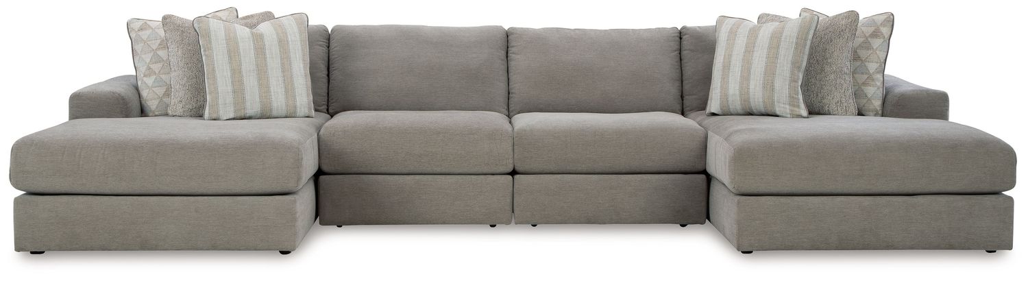 Avaliyah - Ash - 4-Piece Double Chaise Sectional
