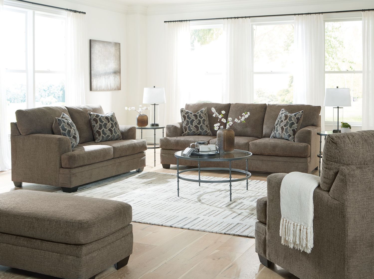 Stonemeade - Nutmeg - 4 Pc. - Sofa, Loveseat, Chair And A Half, Ottoman