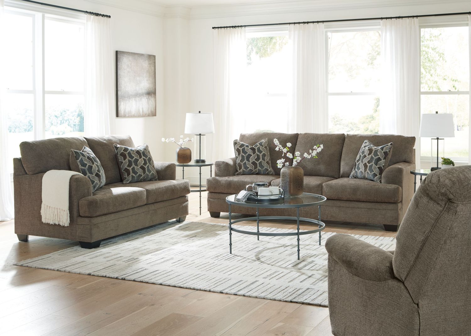 Stonemeade - Nutmeg - 3 Pc. - Sofa, Loveseat, Rocker Recliner