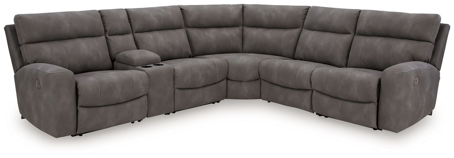 Next-gen Durapella - Slate - 6-Piece Power Reclining Sectional