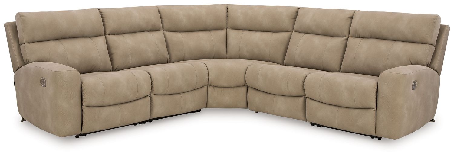 Next-gen Durapella - Sand - 5-Piece Power Reclining Sectional