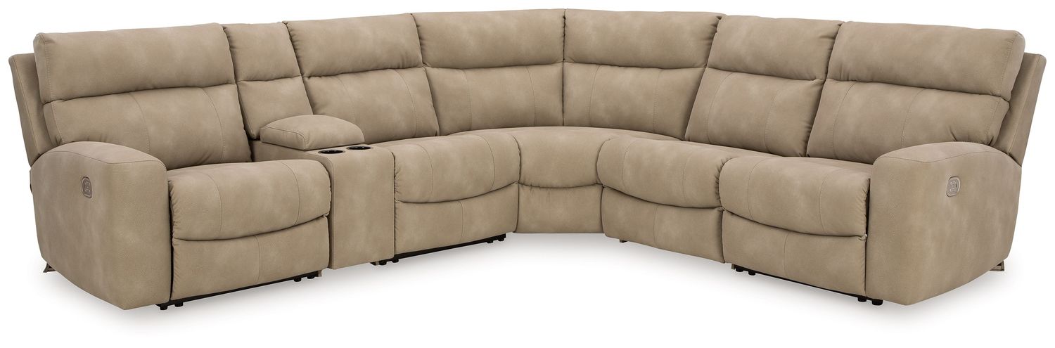 Next-gen Durapella - Sand - 6-Piece Power Reclining Sectional