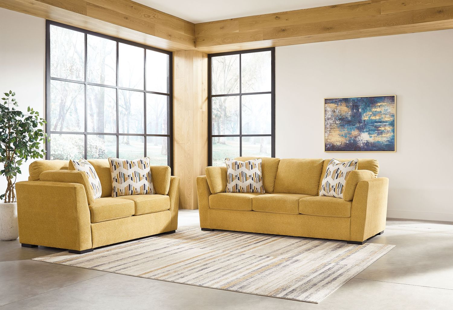 Keerwick - Sunflower - 2 Pc. - Sofa, Loveseat