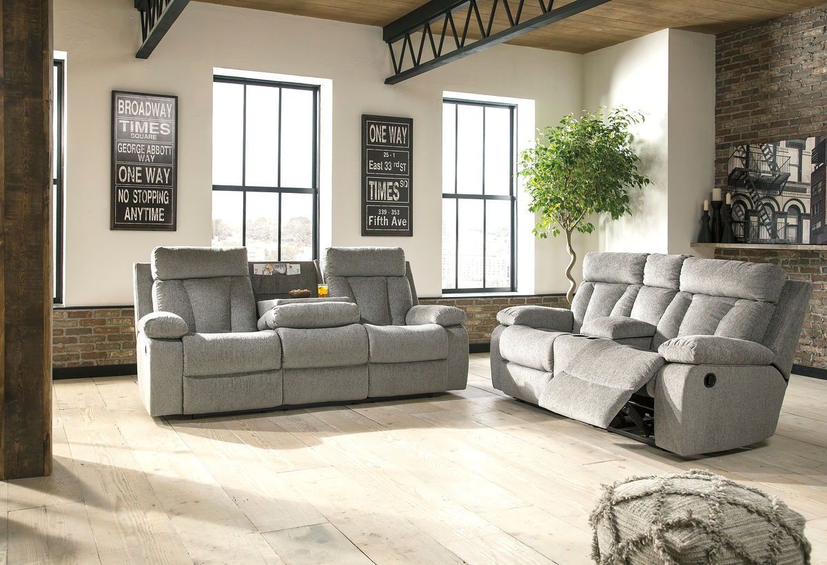 Mitchiner - Fog - 2 Pc. - Reclining Sofa, Loveseat