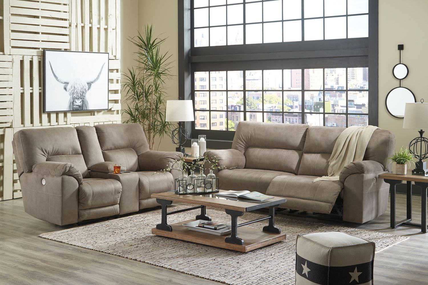 Cavalcade - Slate - 2 Pc. - Reclining Power Sofa, Loveseat