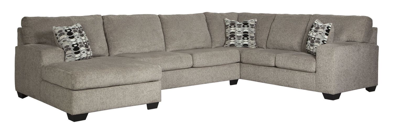 Ballinasloe - Platinum - Left Arm Facing Corner Chaise 3 Pc Sectional