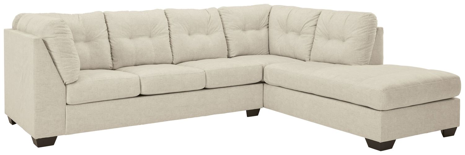 Falkirk - Parchment - Right Arm Facing Corner Chaise 2 Pc Sectional