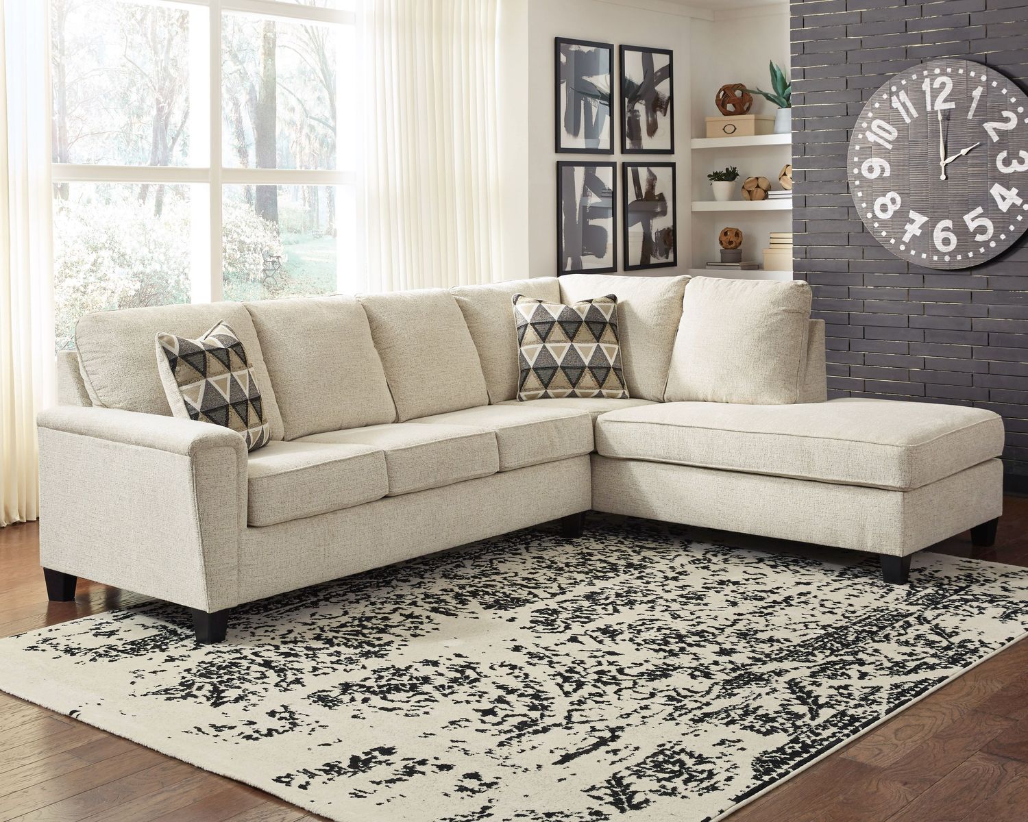 Abinger - Natural - Right Arm Facing Corner Chaise 2 Pc Sectional