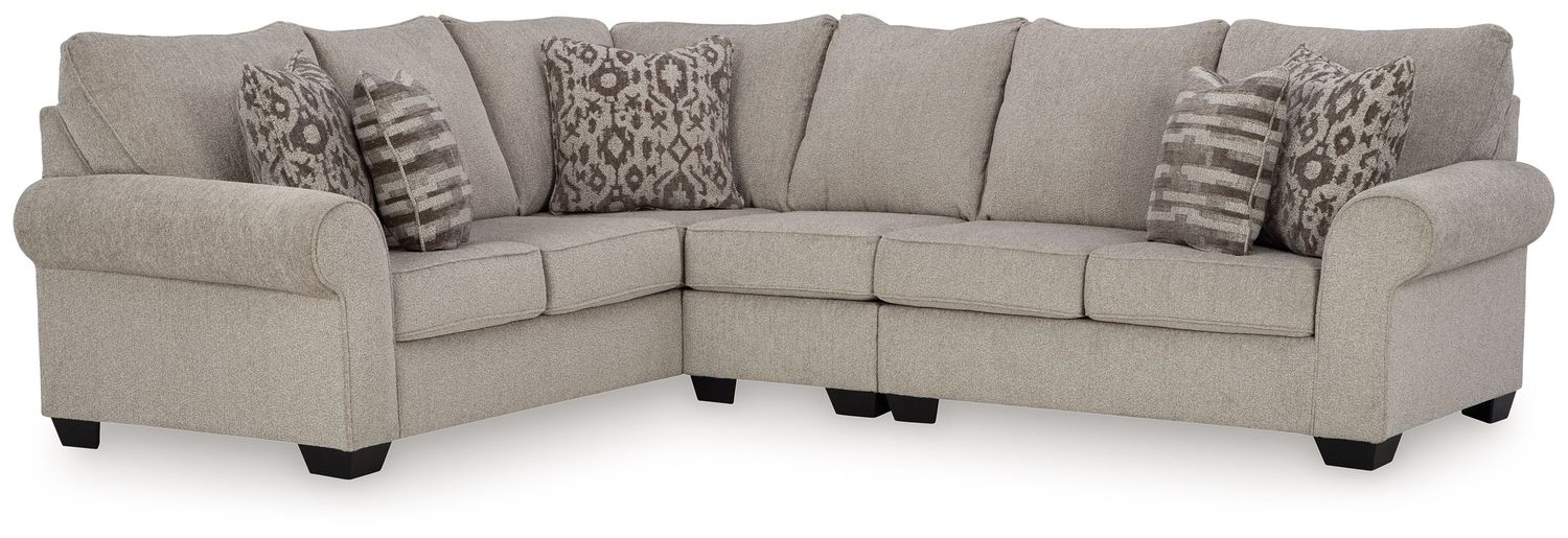 Claireah - Umber - 3-Piece Sectional With Laf Sofa With Corner Wedge