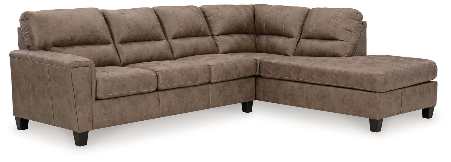 Navi - Fossil - 2-Piece Sectional Sofa Sleeper With Raf Corner Chaise