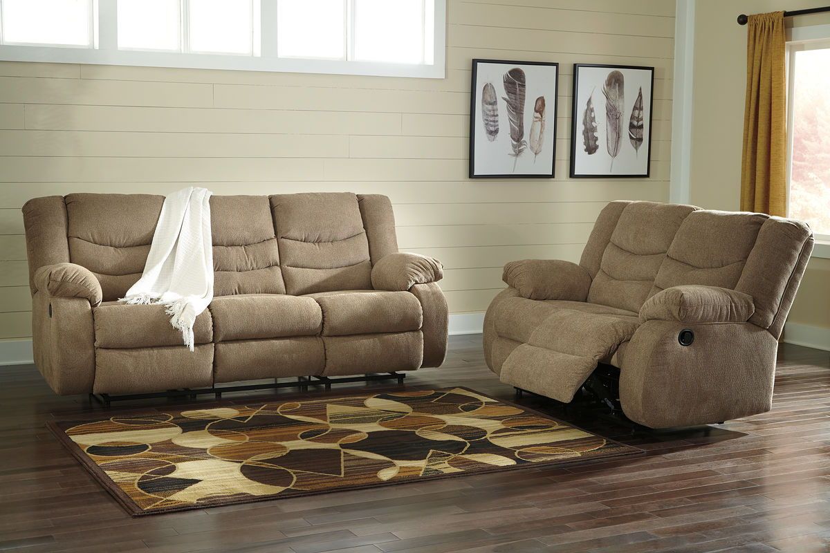 Tulen - Mocha - 2 Pc. - Reclining Sofa, Loveseat