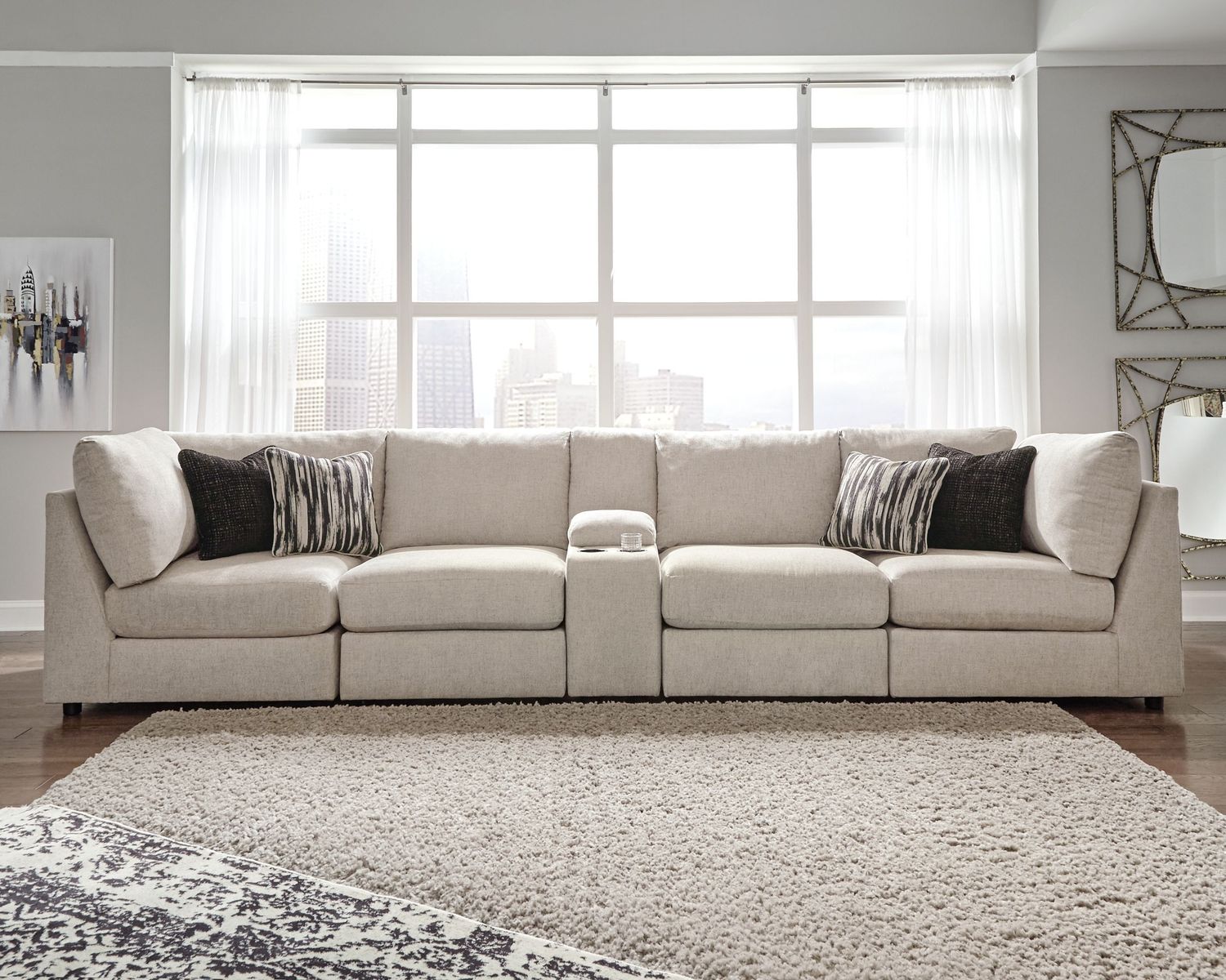Kellway - Bisque - Wedge 5 Pc Sectional