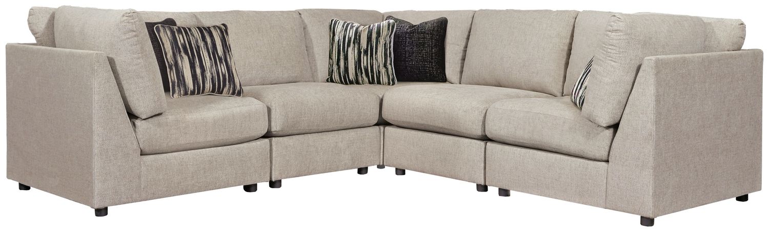 Kellway - Bisque - Armless Chairs Corner 5 Pc Sectional