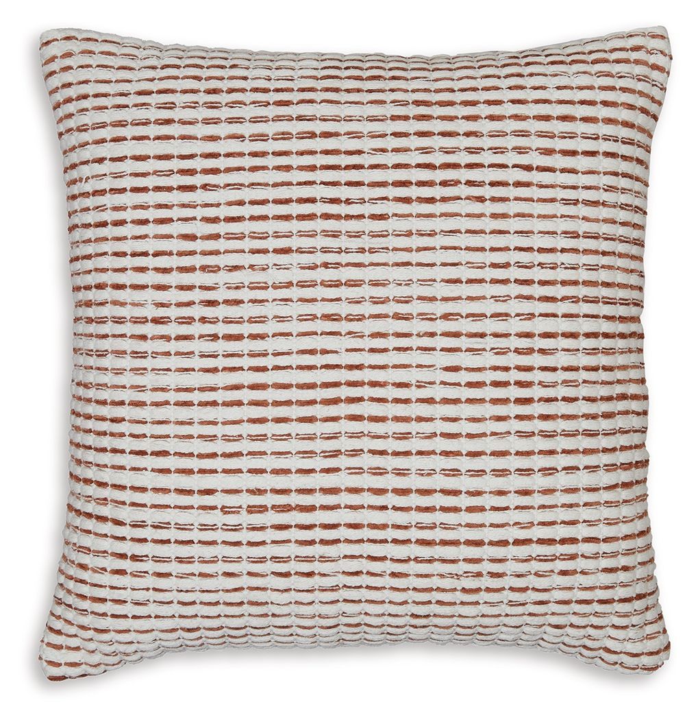 Nashlin - White / Rust - Pillow (Set of 4)
