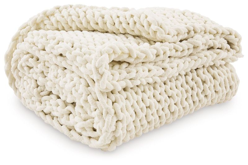 Chaddon - Ivory - Throw (Set of 3)