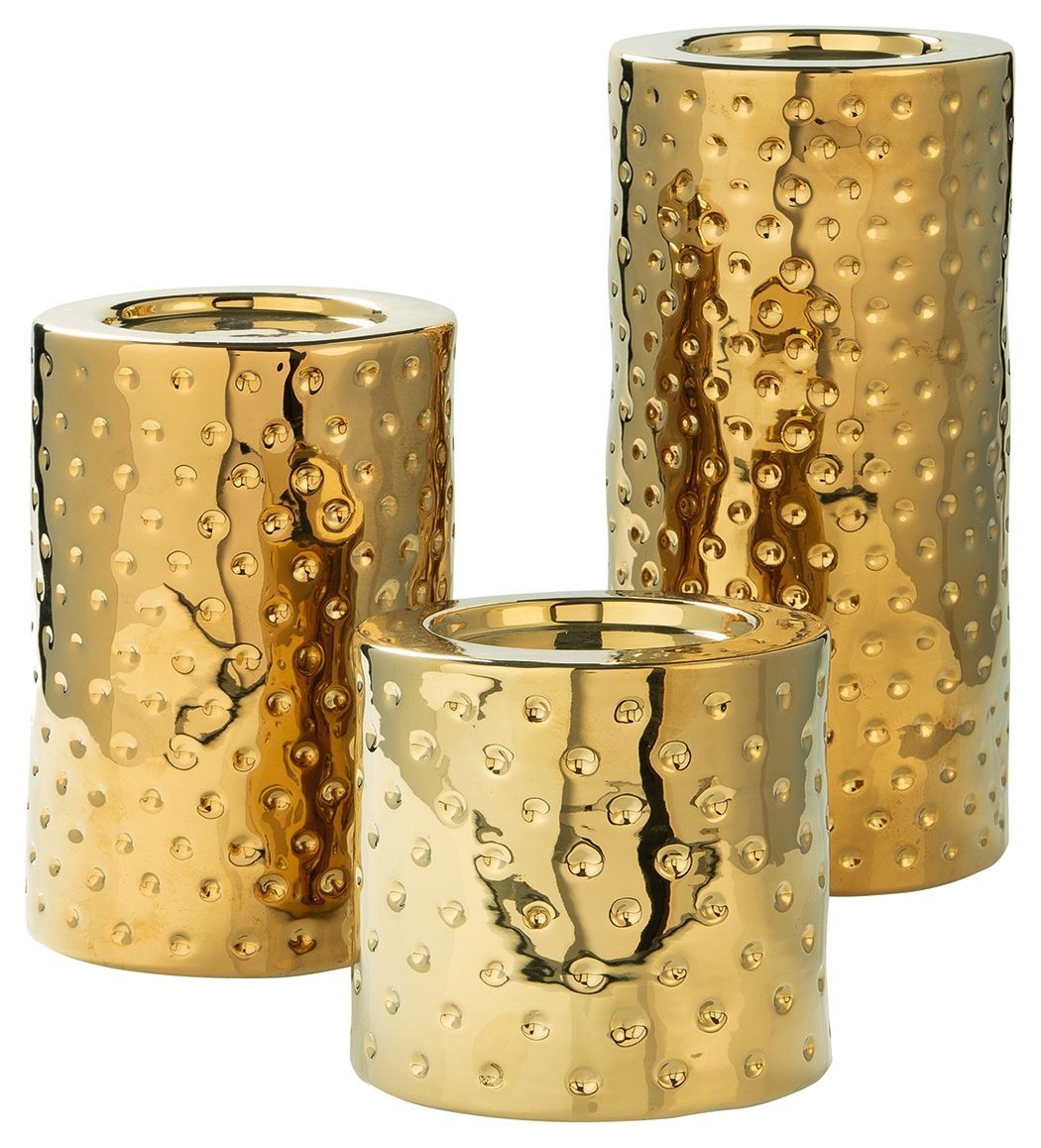 Marisa - Gold Finish - Candle Holder Set (Set of 3)